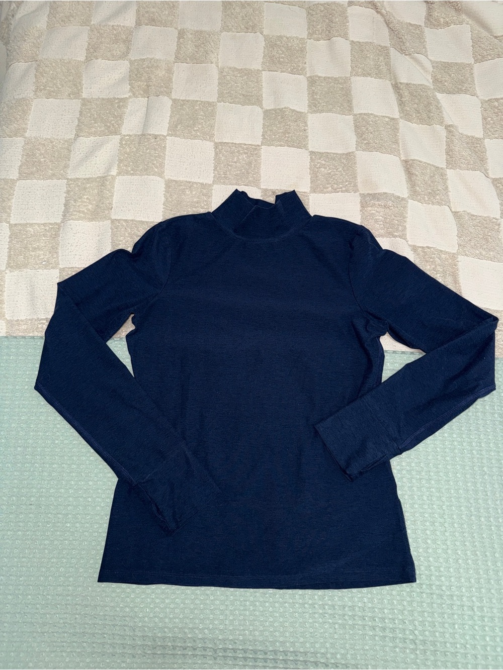 Beyond Yoga Spacedye Captivating Turtleneck Pullover Navy Blue Medium NWOT